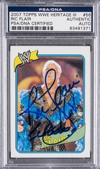 2007 Topps WWE Heritage III #56 Ric Flair Autograph - PSA/DNA CERTIFIED AUTHENTIC 